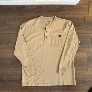 Heavyweight Long Sleeve Henley T-Shirt (large - men’s)